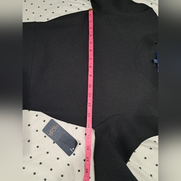 NWT Rachel Roy Black Ribbed Midi Knit Dress with Back Cutout Size:S - Picture 3 of 16